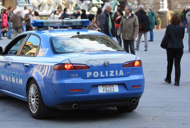The Italian polizia in Florence.