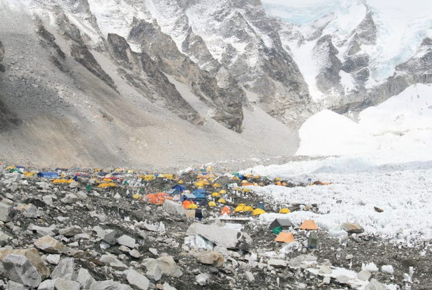Camper's at Everest base camp.