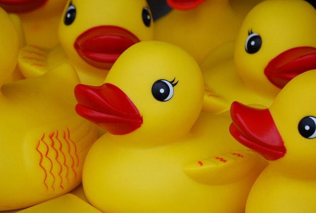 Korean mall recycles rubber duck.