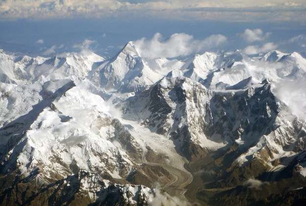 The Tian Shan mountains.