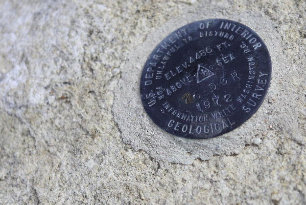 US Geological Survey Marker in Joshua Tree National Park, California.