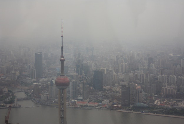 Smog over Shanghai.