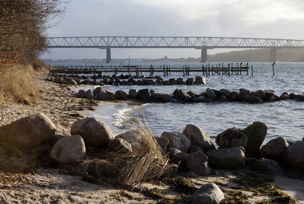 Old Little Belt Bridge, Denmark.