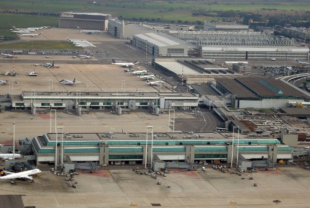 Rome's Fiumicino airport.