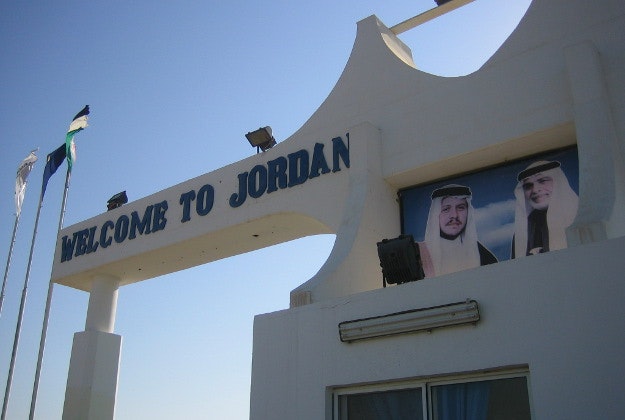 At the border of Jordan.