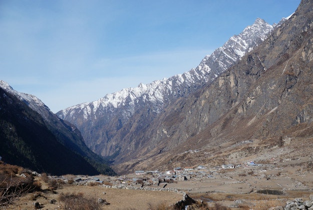 Lantang village before the devastating earthquake.