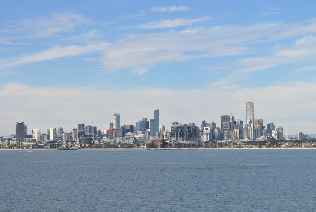 Melbourne skyline.