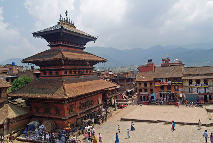 Newari buildings before the devastating quake.