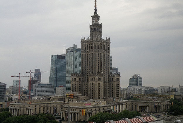 Warsaw's Palace of Culture and Science.