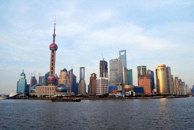 Shanghai skyline.