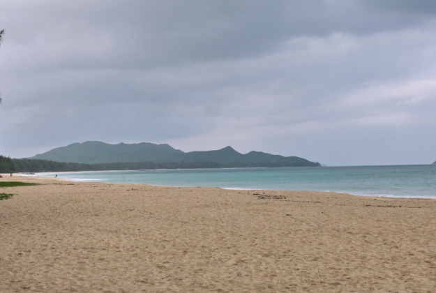 Waimanalo Beach Bay, Hawaii.