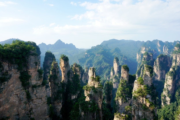 Zhangjiajie National Forest Park one of the many mountainous regions that will feature a glass walkway in China.
