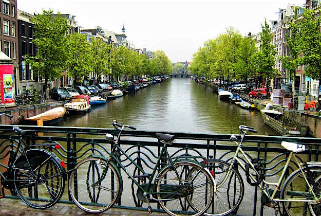 Travel News - Amsterdam The iconic canals in Amsterdam.