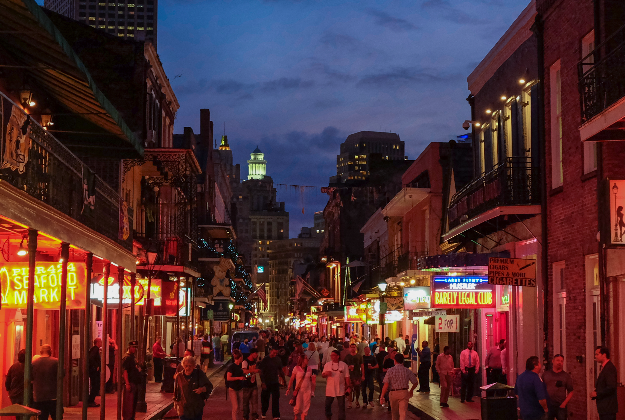 Bourbon Street, New Orleans.