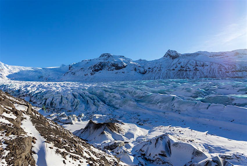 Travel News - Glacier Svinafellsjökull glacier, Iceland.