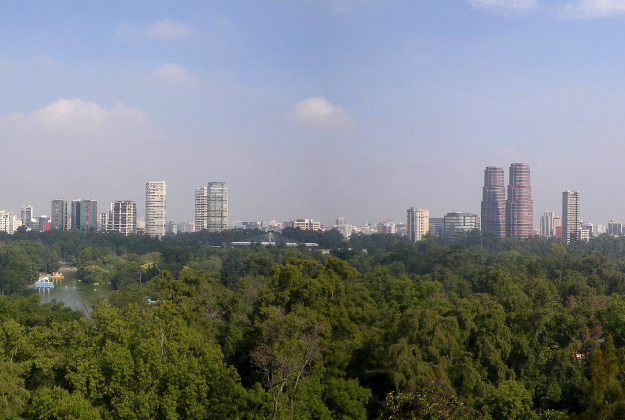 Mexico City skyline.