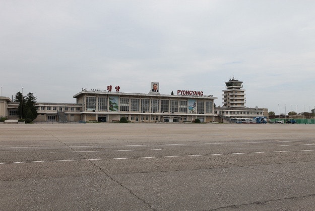 Pyongyang airport.