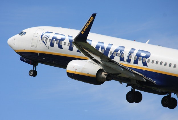 Couple tried to flag down the Ryanair flight they had missed.