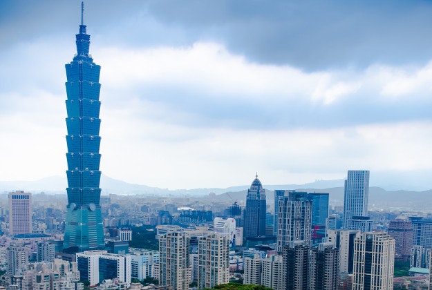 Taipei skyline.