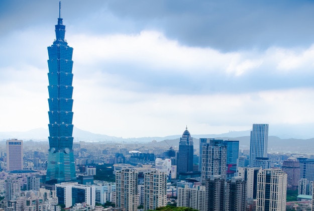 Taipei skyline.