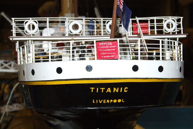 A model of the Titanic.