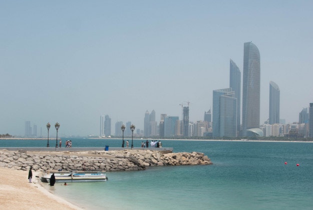 Abu Dhabi skyline.