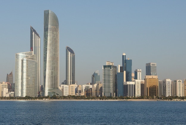 Abu Dhabi skyline.