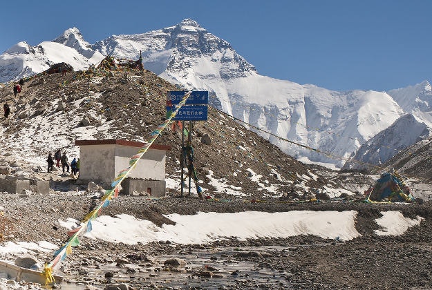 Everest Base Camp in Tibet.