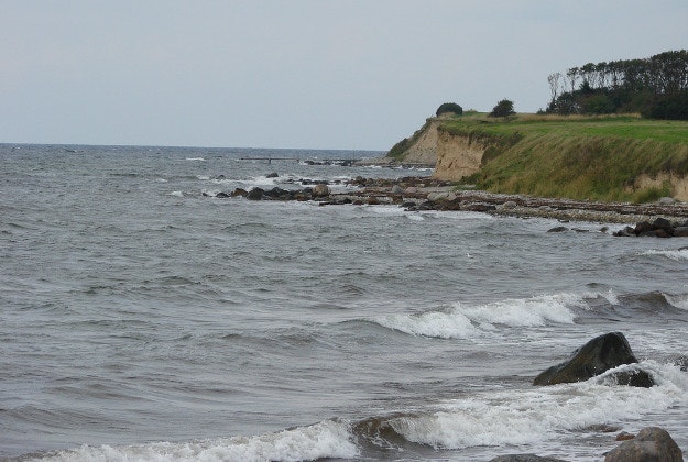 The coast of Karrebæksminde, Denmark.