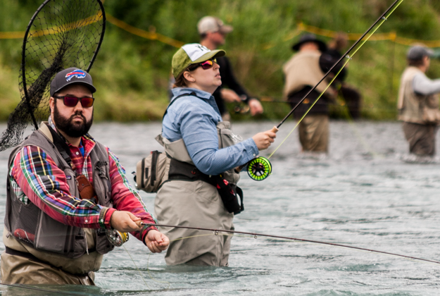 Anglers on the Kenai River for the 2015 salmon run.