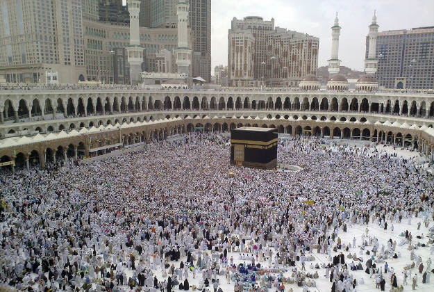 Thousands of Muslims gather for Hajj in Mecca, Saudi Arabia.