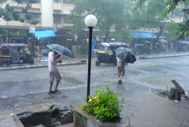 Monsoon rains in Mumbai.