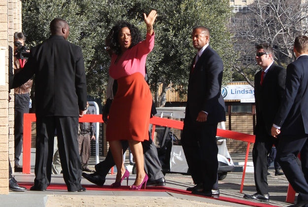 Oprah Winfrey visiting South Africa.