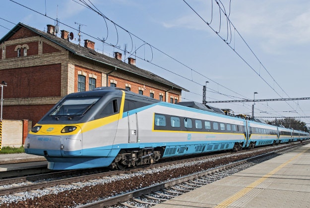 Pendolino high-speed train.