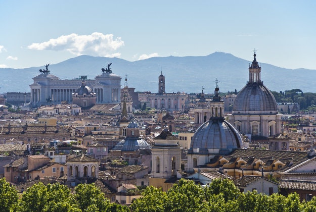 Rome skyline.