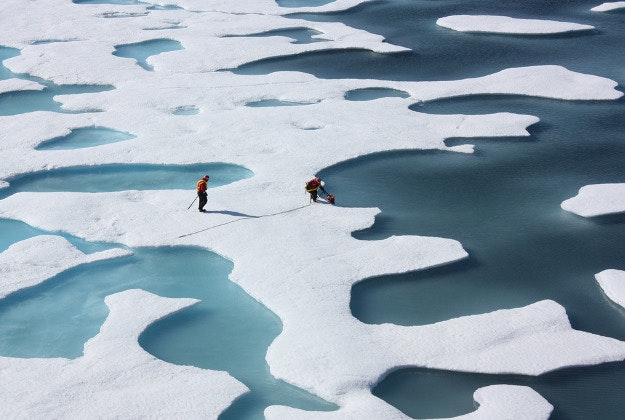 Arctic sea ice. 
