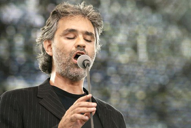 Opera singer Andrea Bocelli.