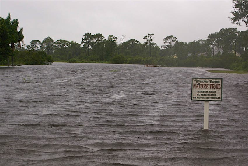 Travel News - Florida Flooding in Brevard County after tropical storm Fay in 2008.