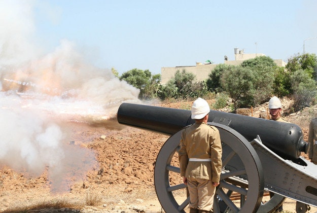 Cannon Firing at Fort Rinella.