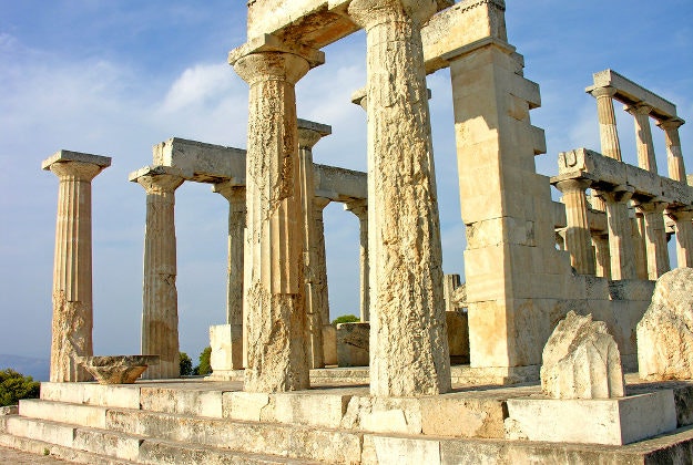 Temple of Aphaia Aegina, Greece.