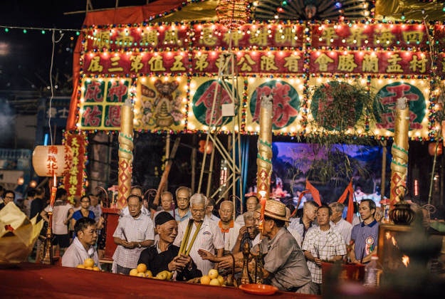 Ceremony to open the Gates of Heaven and Hell kicks off Hungry Ghost Festival. Image by Anthony Kwan / Getty, courtesy Hong Kong Tourism Board.