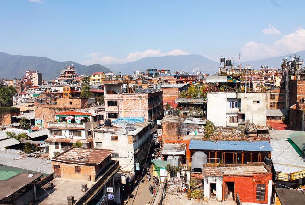 The rooftops of Kathmandu.