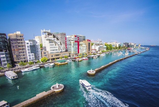 Male, the capital of the Maldives.