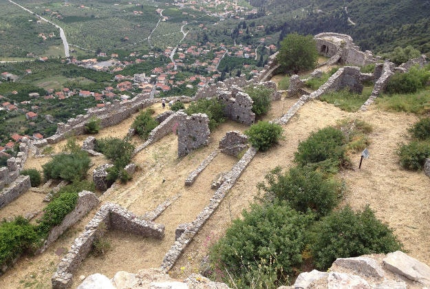 The fortress town of Mystras.