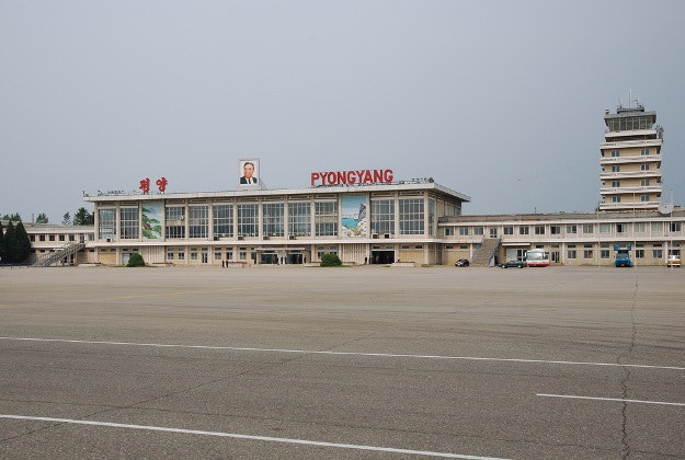 Pyongyang airport.