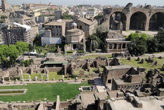 The ruins of the Roman Forum, Rome.