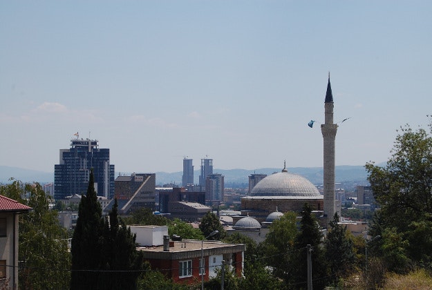 Skopje skyline.