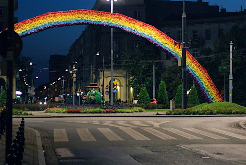 Travel News - Warsaw rainbow Warsaw's controversial rainbow.