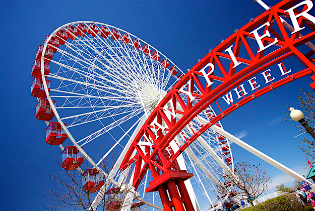 Travel News - Chicagoferriswheel Unlike Chicago's iconic ferris wheel, the new one being erected in Osaka, Japan will have see-through floors