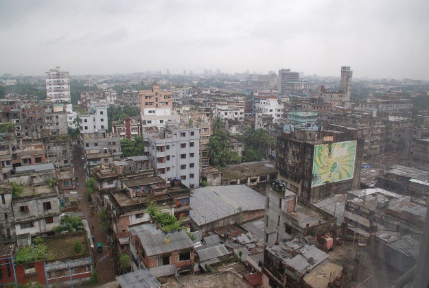 The city of Dhaka, Bangladesh.
